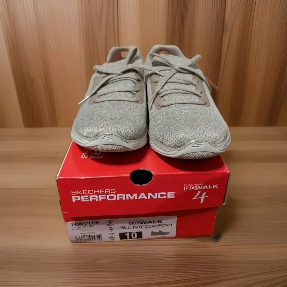 Skechers GOwalk 4 Women’s Walking Shoes Gray Size 10 All Day Comfort Nice shoes